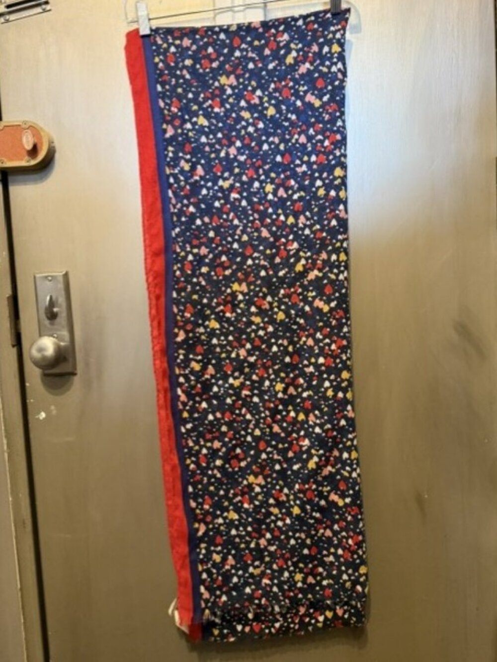 Retro Heart Print oblong Scarf